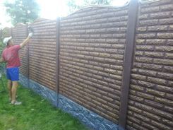 Покраска еврозаборов в Харькове Фото 7