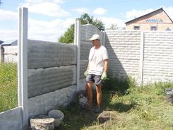 Установка еврозабора Харьков Бета-Строй Фото 2