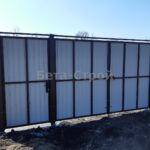 Ворота распашные из профнастила усиленный каркас 2